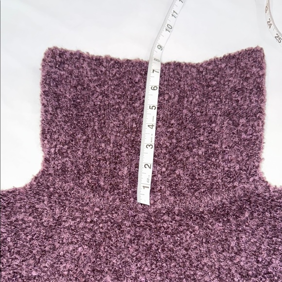 One On One Mohair Blend Sweater Women's Purple Turtleneck - Picture 5 of 8